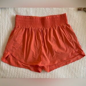 Outdoor Voices High Waist Orange Athletic Shorts